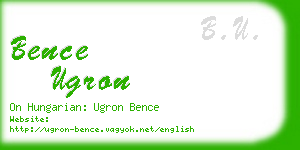 bence ugron business card